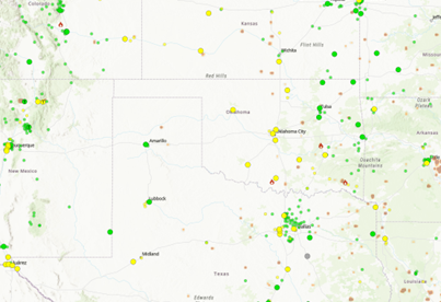 AirNow Fire & Smoke Map - KS, OK, TX