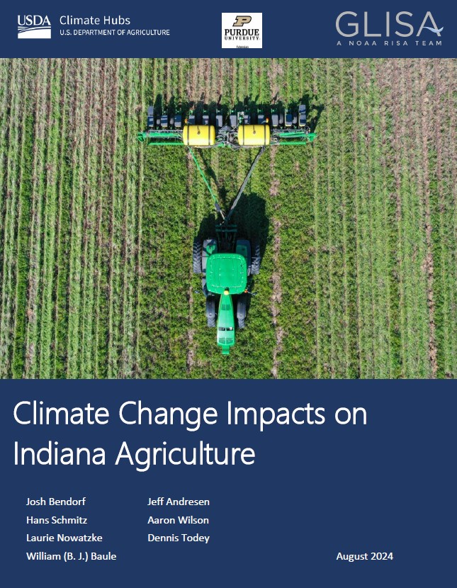 Cover Image for report: Climate Change Impacts on Indiana Agriculture