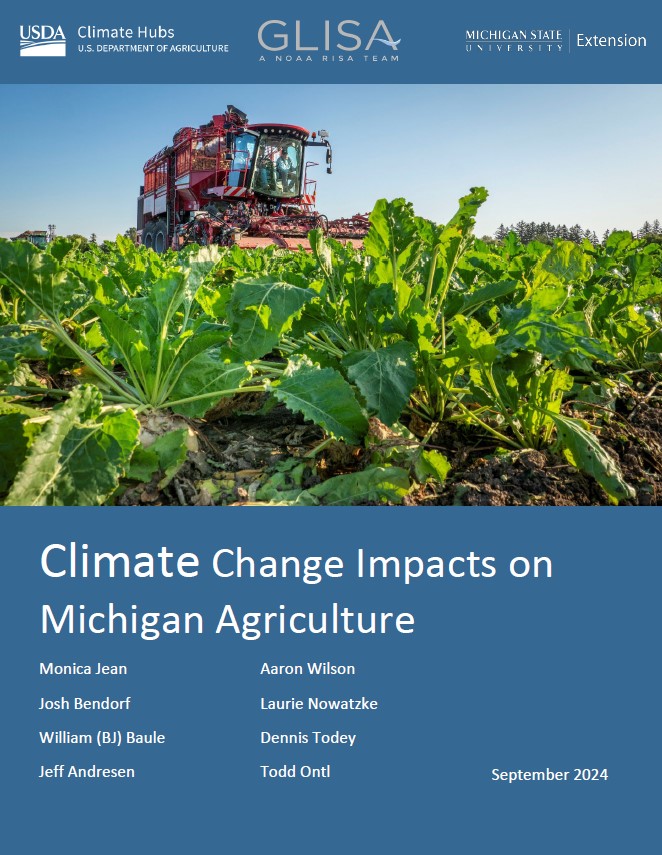 Climate Change Impacts on Michigan Agriculture report cover image