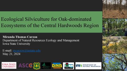 Title Slide for Ecological Silviculture for Oak-Dominated Ecosystems of the Central Hardwoods Region presentation