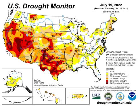 US Drought Monitor | USDA Climate Hubs