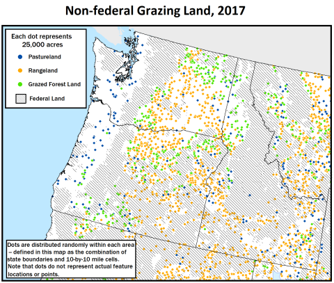 map of non-federal grazing lands