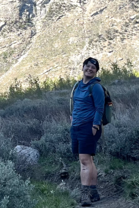 Person standing in sagebrush ecosystem