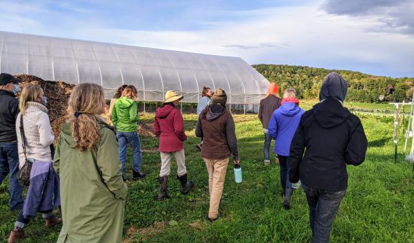  A field day at Bumbleroot Organic Farm, Climate Adaptation Fellowship pilot program participant