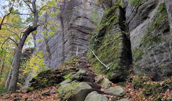 rocky hiking trail